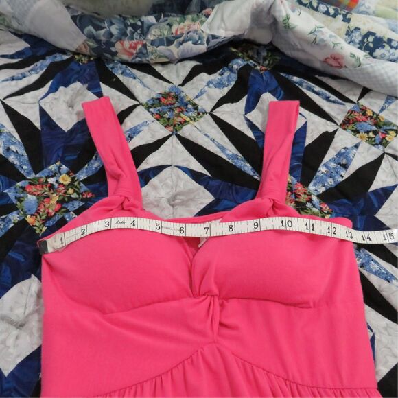 Allison Brittney Maxi Dress Women Sm Pink A Line W/ Straps and Built in Bra - Picture 6 of 9